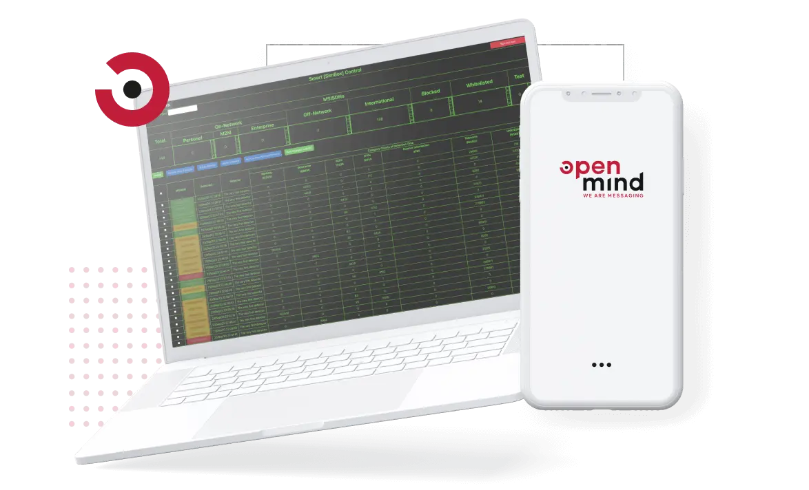 Openmind Network platform presented on a laptop device and mobile device.